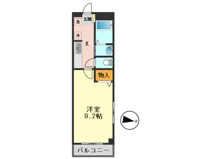 エクセレント南小岩(1K/2階)の間取り写真