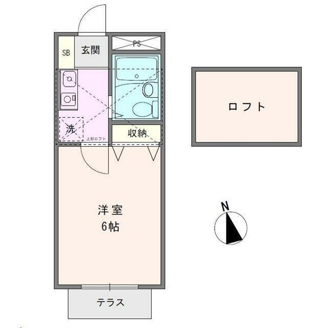 ビューパレス茅ヶ崎(1K/1階)の間取り写真