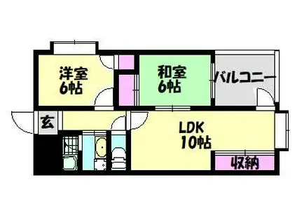 ドミール和泉府中(2LDK/3階)の間取り写真