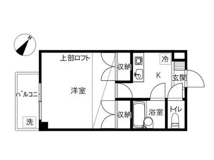 パスト天徳(1K/1階)の間取り写真