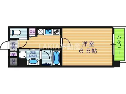 STORKRESIDENCE昭和町(1K/6階)の間取り写真
