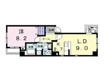 フレーヴォ青山(1LDK/3階)の間取り写真