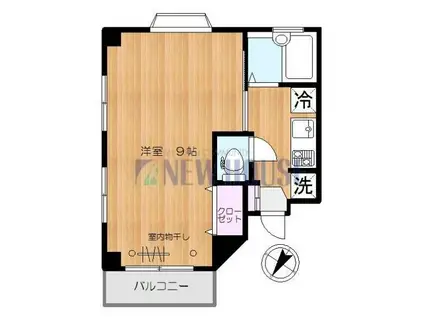 ANSビルII(1K/3階)の間取り写真