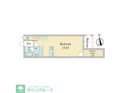 プライマル下北沢代田(ワンルーム/3階)の間取り写真