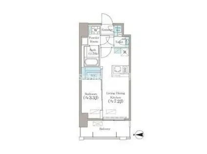 エスリードレジデンス ザ・グラン大阪ノア(1LDK/11階)の間取り写真