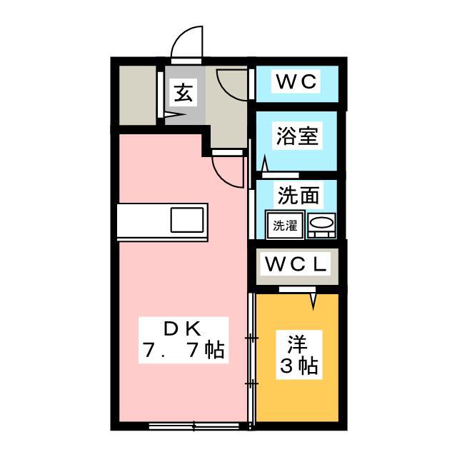 メゾン・ド・ルフレ(1LDK/1階)の間取り写真