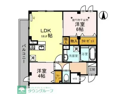 メゾン ド 常盤(2LDK/2階)の間取り写真