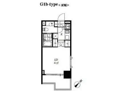 チェスターコート御茶ノ水(1K/2階)の間取り写真