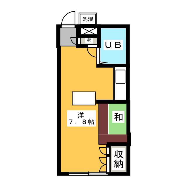 キャンパスクラブ(ワンルーム/1階)の間取り写真