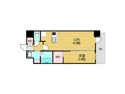 エステムコート新大阪パルス(1LDK/5階)の間取り写真