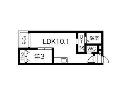 WARREN NAKASHIOTAII(1LDK/2階)の間取り写真