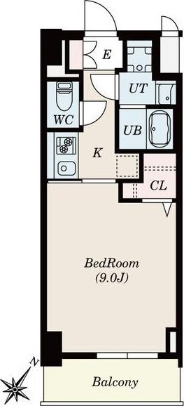 SーRESIDENCE安城ADORABLE(1K/10階)の間取り写真