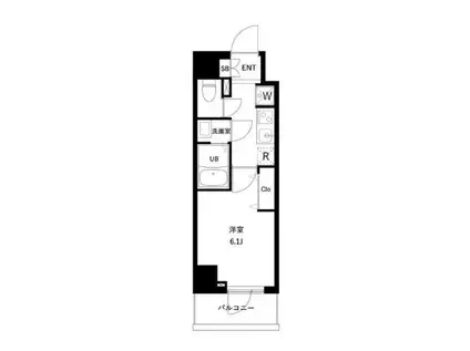 アーバンパーク南行徳レジデンス(1K/2階)の間取り写真