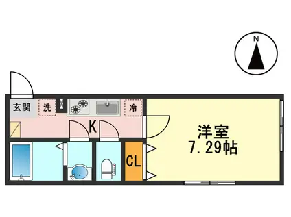 LENE-SIA(1K/3階)の間取り写真