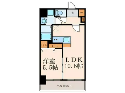 F・STAGE折尾(1LDK/3階)の間取り写真