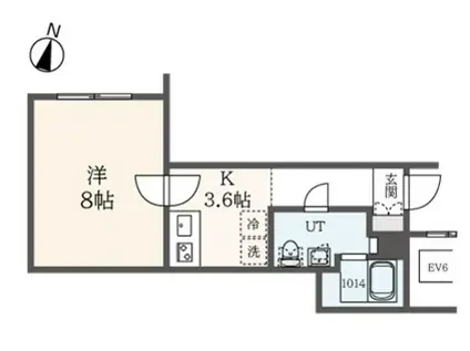 ラシクラス板橋本町(1K/4階)の間取り写真