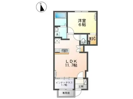 S・HOUSE(1LDK/1階)の間取り写真