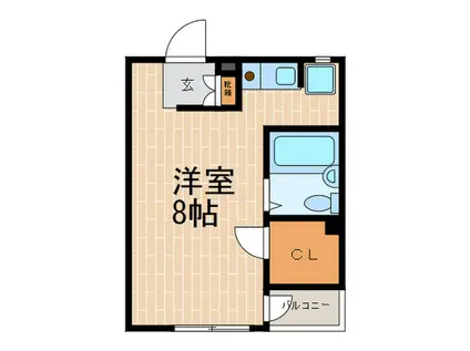 SILK ANNEX22(ワンルーム/3階)の間取り写真