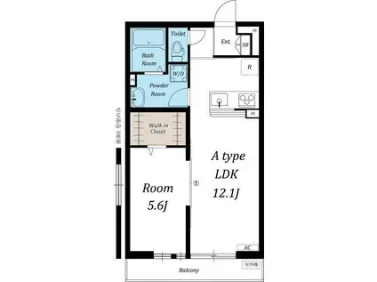 リブリ・ALBA 弐番館(1LDK/1階)の間取り写真