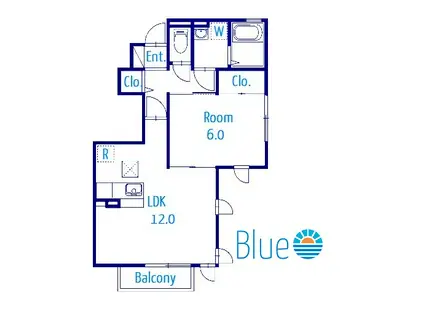 ルナ・ベルデ(1LDK/1階)の間取り写真