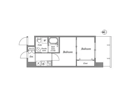 セレニテ江坂ルフレ(2K/6階)の間取り写真