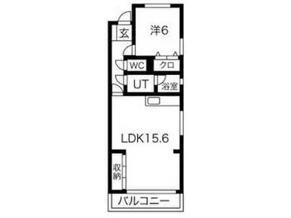 コンフォートヒル名東(1LDK/2階)の間取り写真