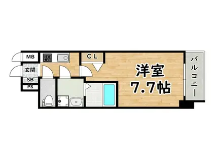 MJC大阪ファインゲート(1K/2階)の間取り写真