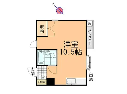 ラフレーズ マチダ(ワンルーム/2階)の間取り写真