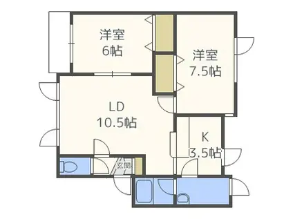 RUSTIC-01(2LDK/1階)の間取り写真