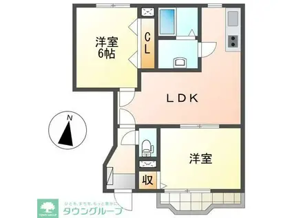 メゾン・ソレイユ(2LDK/1階)の間取り写真