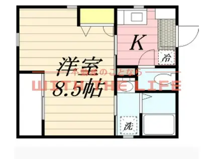リブレア東櫛原(1K/2階)の間取り写真