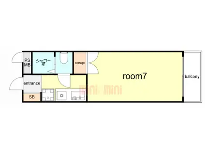 ERライフ王子公園(1K/2階)の間取り写真