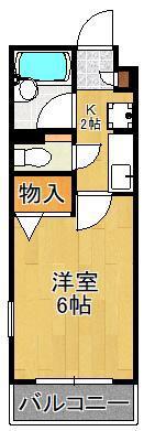 スターロワイヤル小波瀬(1K/3階)の間取り写真