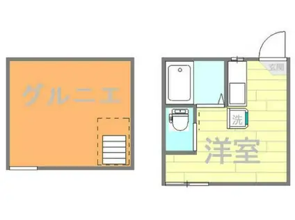 第2フタバハイツ(ワンルーム/2階)の間取り写真
