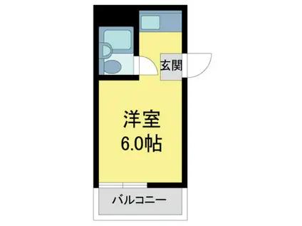 サンコーポユウIII(1K/4階)の間取り写真