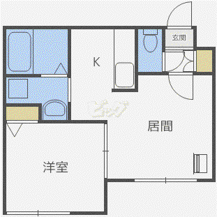 ブランノワール本郷通(1LDK/3階)の間取り写真