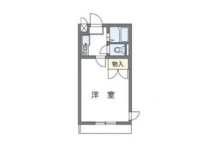 ハイツ南風(1K/3階)の間取り写真