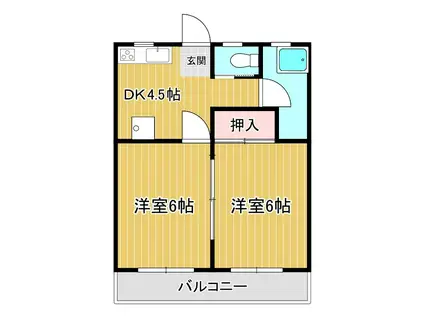 UENO COOPERAS(2DK/1階)の間取り写真