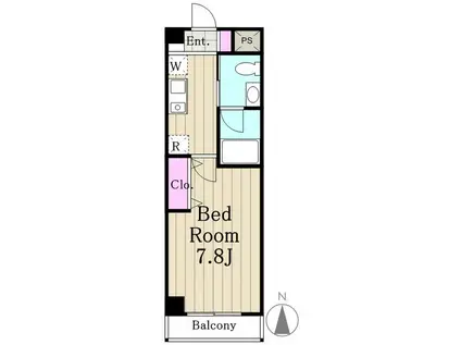 ドミール二子玉川園(1K/3階)の間取り写真
