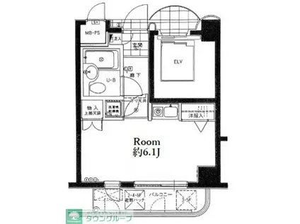 セルベコート鷺宮(ワンルーム/5階)の間取り写真