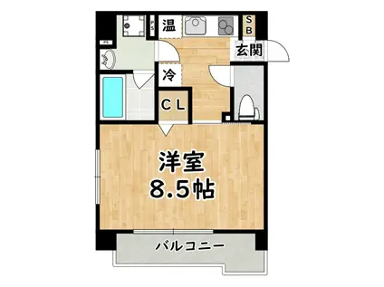 エナブル塚本II(1K/6階)の間取り写真