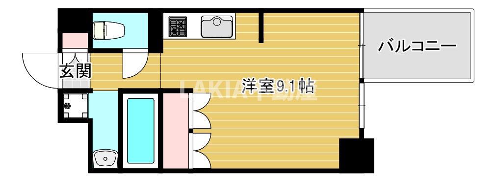 エスティーライフ大阪都島(1K/6階)の間取り写真
