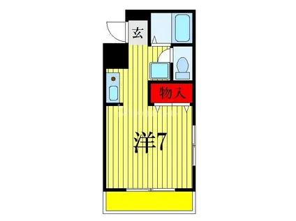 ファインハイツT.N(ワンルーム/3階)の間取り写真