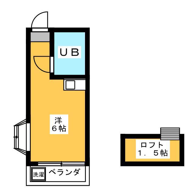WAKAMIYA2212(ワンルーム/2階)の間取り写真