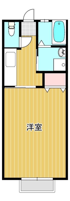ハーブミント(1K/1階)の間取り写真