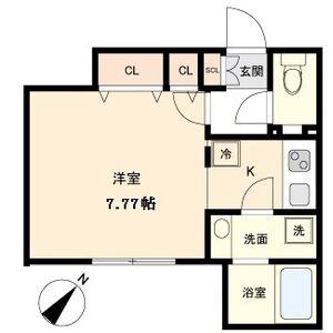 BRANCHE覚王山II(ワンルーム/3階)の間取り写真