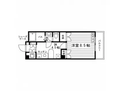 シティマンション鳳凰A・B(1DK/3階)の間取り写真