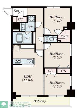 S-RESIDENCE瑞江(3LDK/7階)の間取り写真