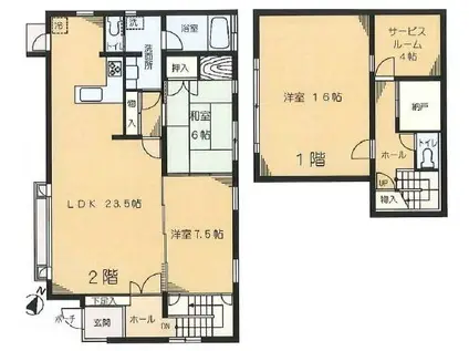 JLBグランエクリュ明大前III(3SLDK/1階)の間取り写真