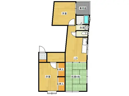 CASA&NODACO古江新町3(3DK/1階)の間取り写真